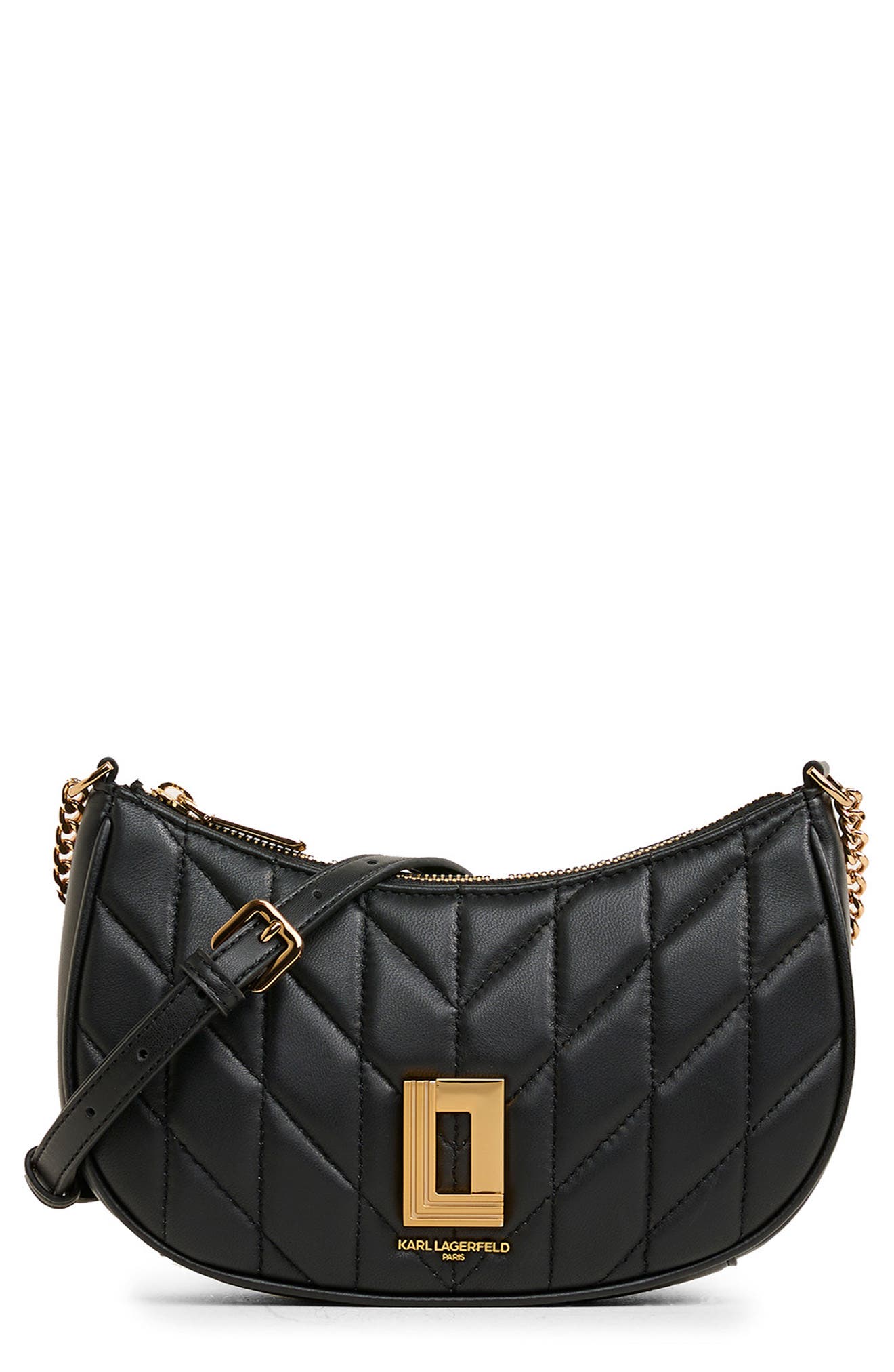 Lafayette Demi Bag, Main, color, BLACK/ GOLD