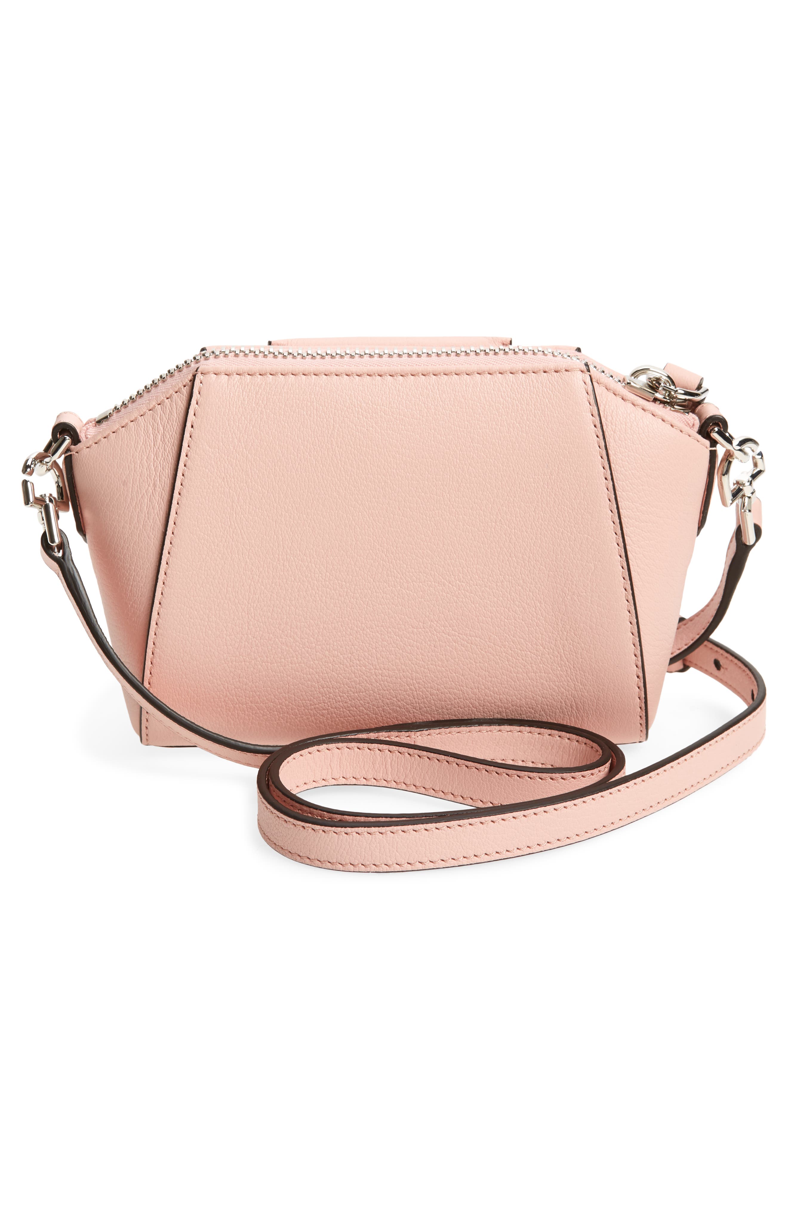 Nano Antigona Sugar Leather Crossbody Bag, Alternate, color, CANDY PINK