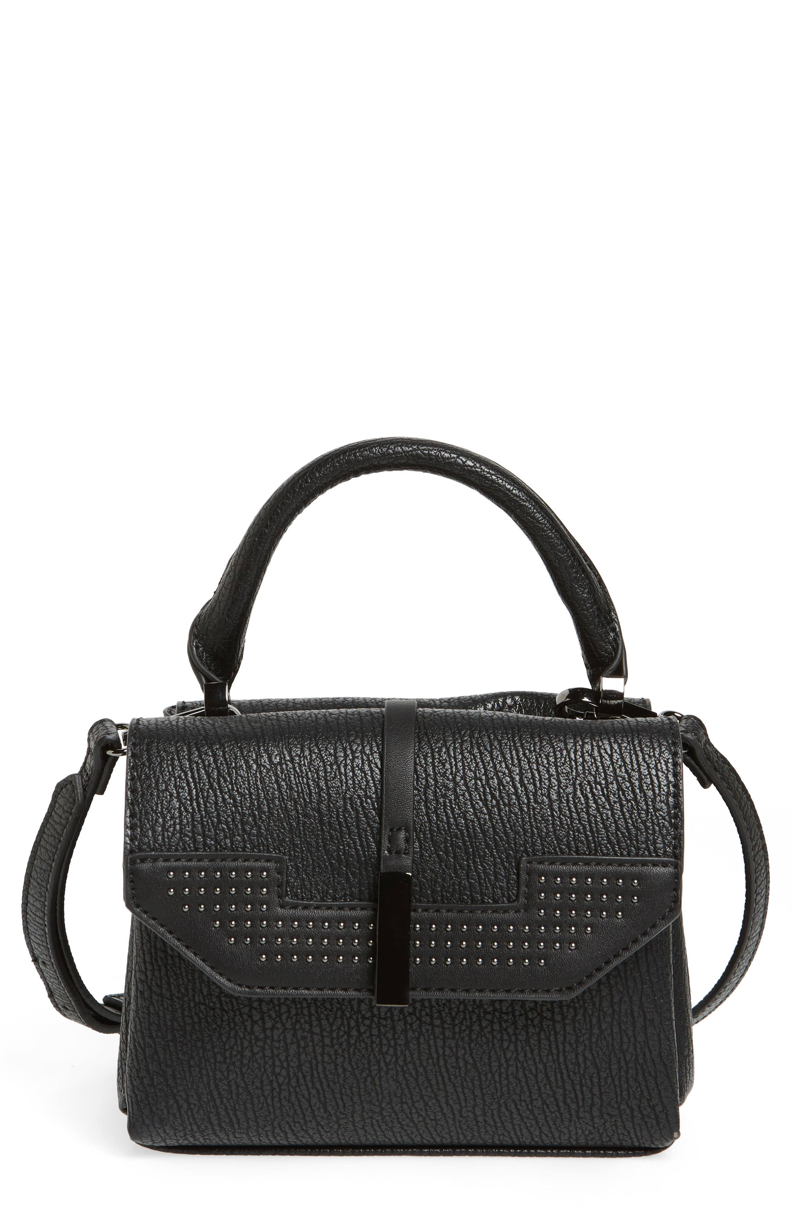 Danielle Nicole Mini Harlow Faux Leather Satchel, Main, color, 