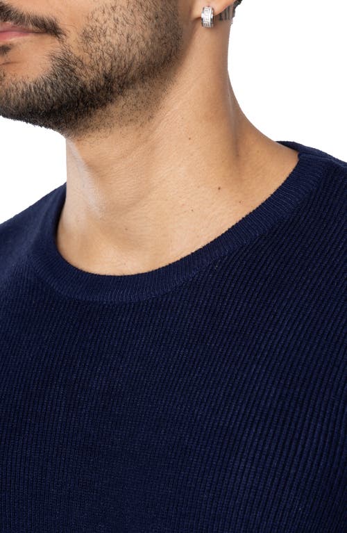 Shop Spring + Mercer Ribbed Crewneck Sweater In Navy