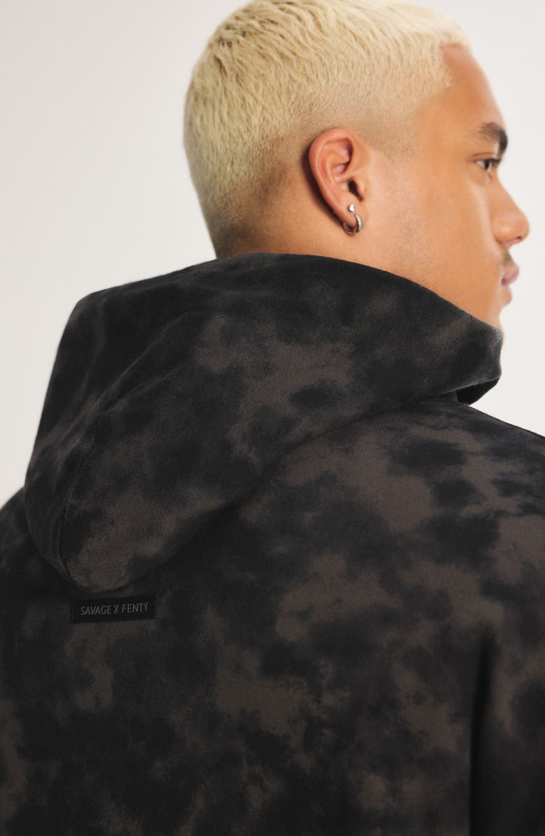 SAVAGE X FENTY Fleece Hoodie, Alternate, color, Black Caviar Diffused Camo