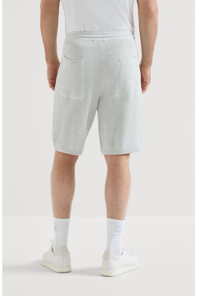 Knitted Bermuda shorts, Alternate, color, Fog