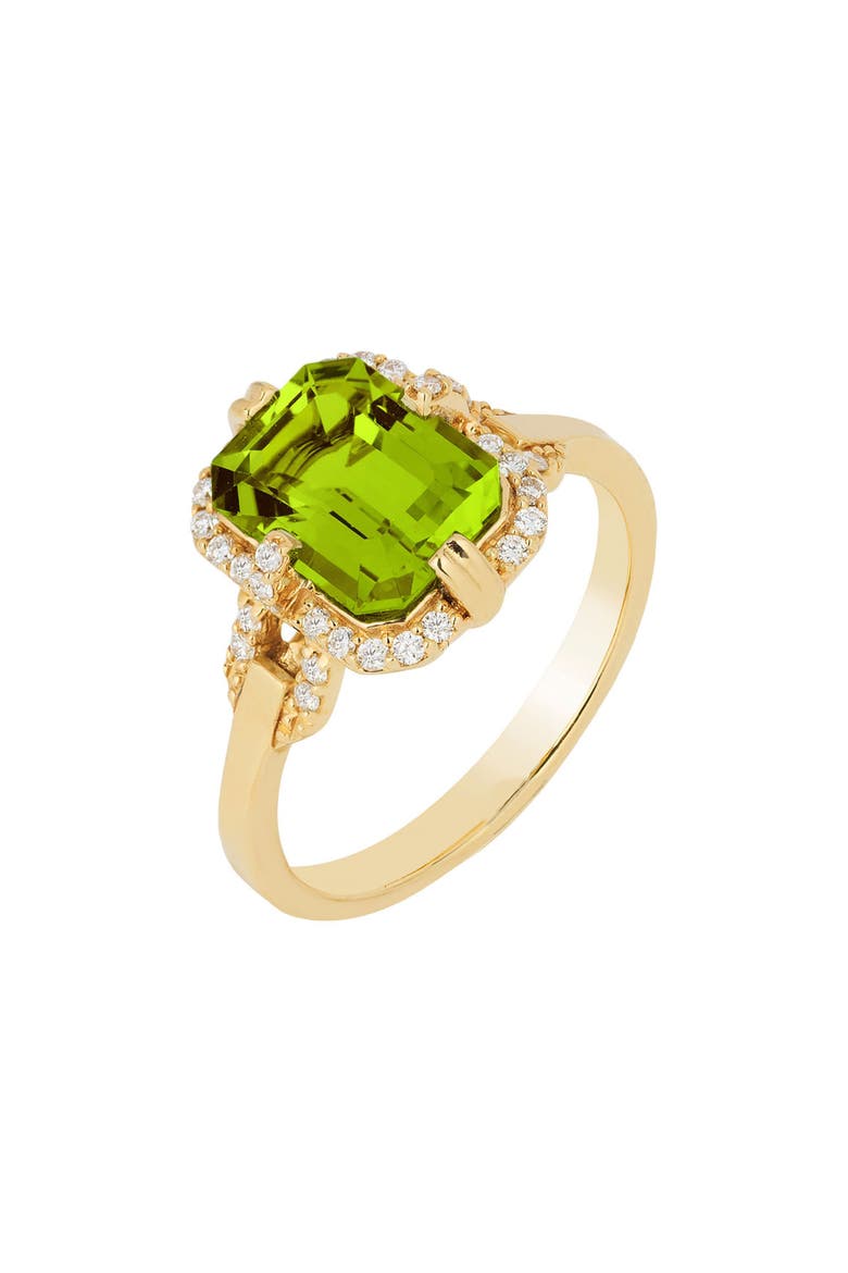Gossip Emerald-Cut Cocktail Ring, Main, color, BRIGHT GREEN
