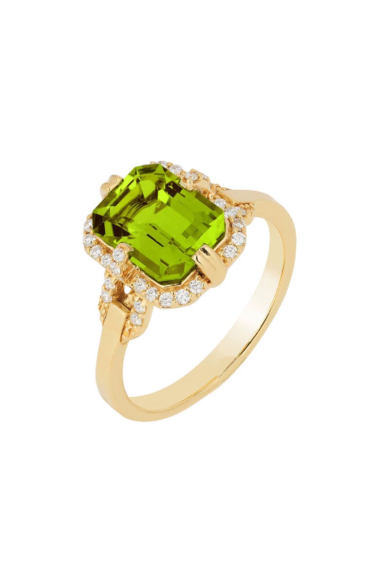 GOSHWARA Gossip Emerald-Cut Cocktail Ring, Main, color, Bright Green