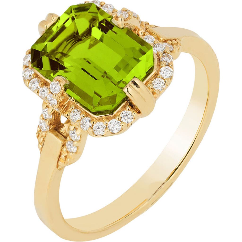 GOSHWARA Gossip Emerald-Cut Cocktail Ring in Bright Green  product