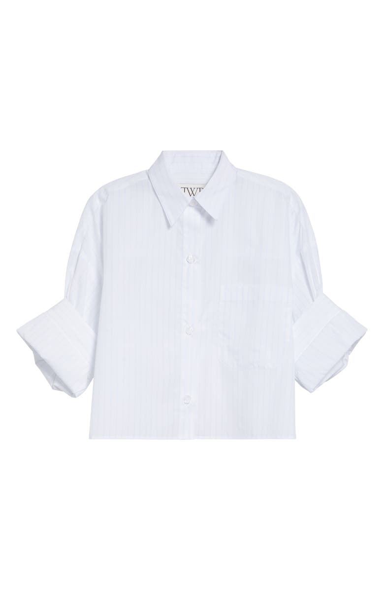 TWP Next Ex Rolled Cuff Shirt, Main, color, White / Light Blue