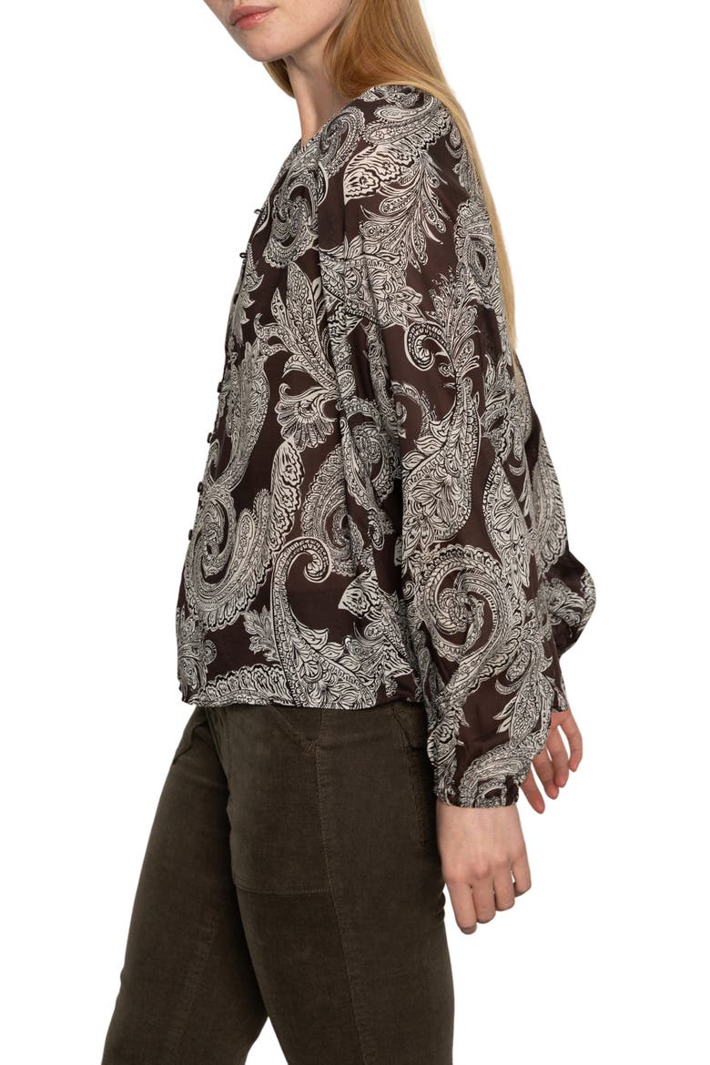 Paisley Long Sleeve Button-Up Shirt, Alternate, color, MINERAL PAISLEY