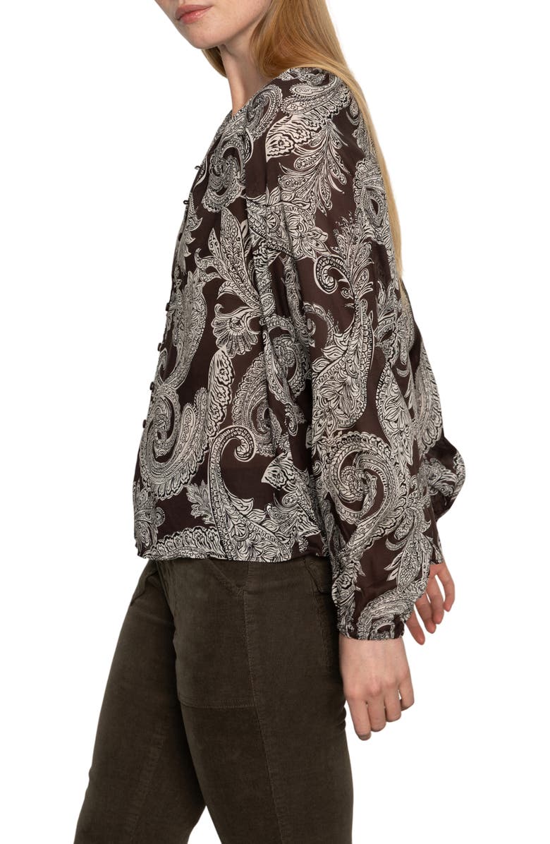 Sanctuary Paisley Long Sleeve Button-Up Shirt, Alternate, color, Mineral Paisley