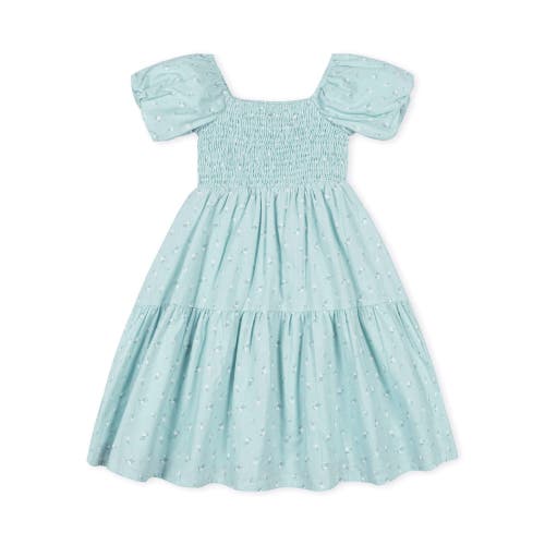 Hope & Henry Girls' Smocked Bubble Sleeve Dress, Kids In Tea Room Floral