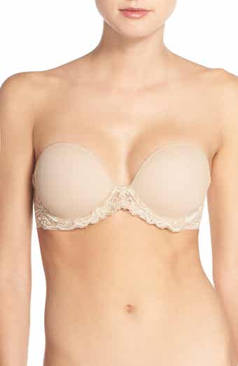 Natori Feathers Underwire Plunge Strapless Bra