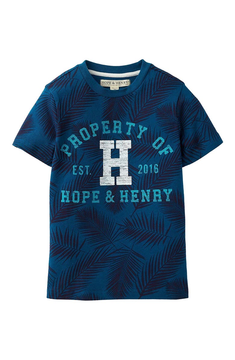 Hope & Henry Boys' Printed Short Sleeve Graphic Tee, Main, color,