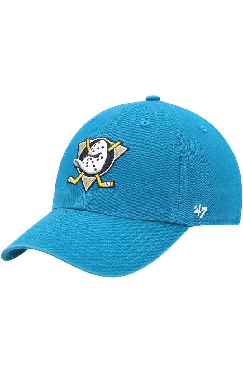 '47 Men's '47 Teal Anaheim Ducks Clean Up Adjustable Hat, Main, color, Teal