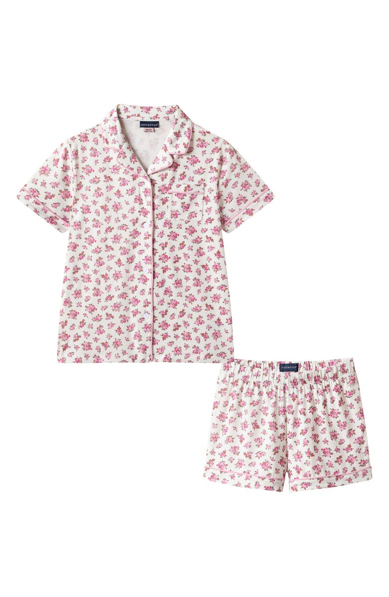 Andy & Evan Kids' Button Down Short Pajamas, Main, color, 