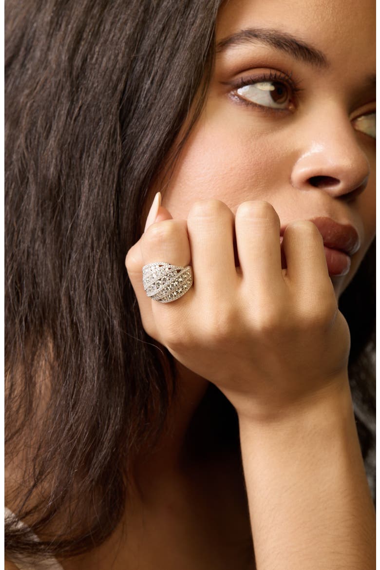 Audrey Diamond Dome Ring, Alternate, color, 18K WHITE GOLD