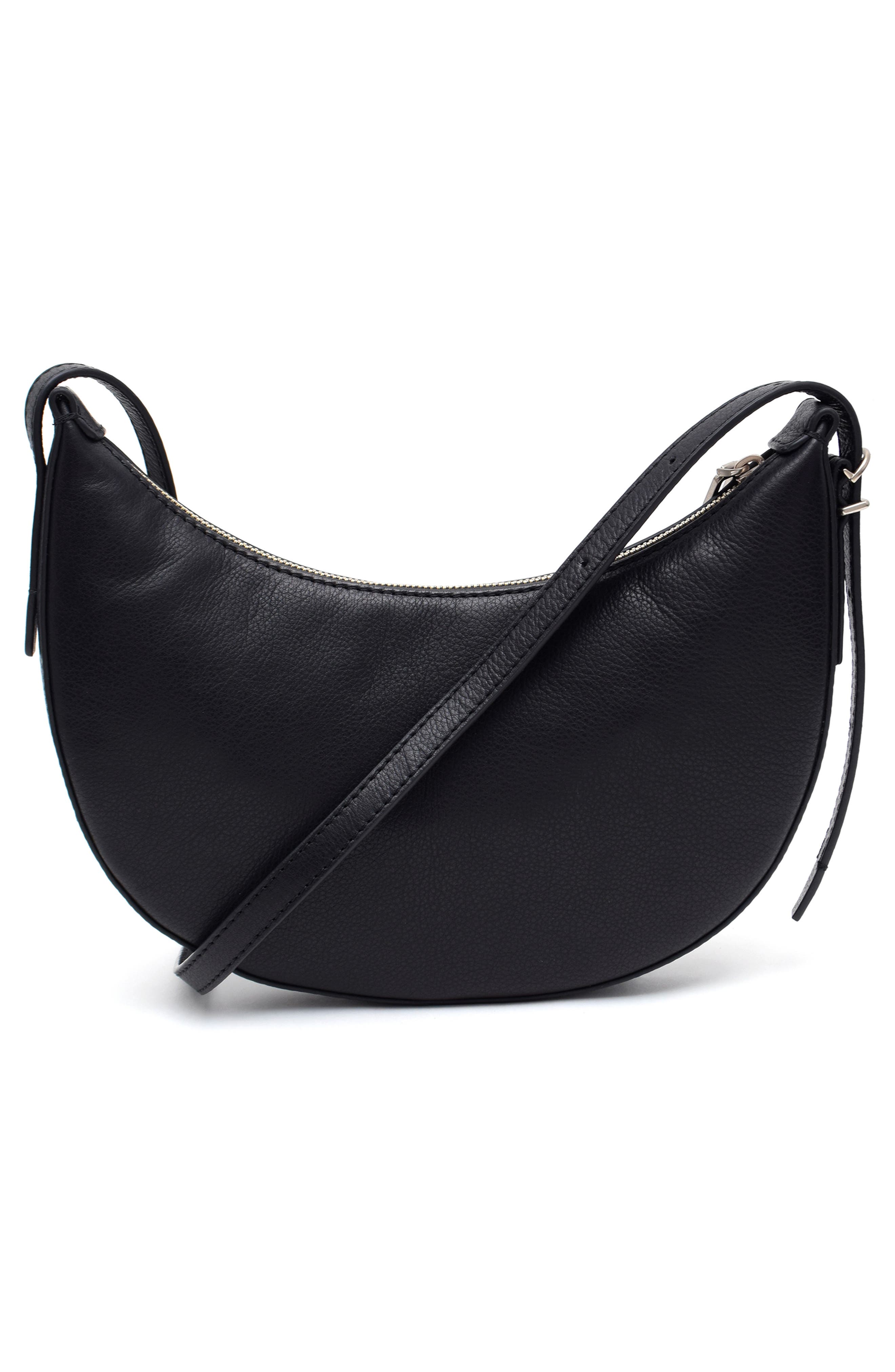 Thacker Silas Leather Crossbody Bag, Alternate, color, Black
