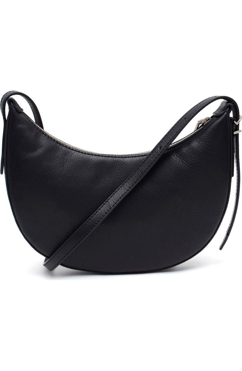 Thacker Silas Leather Crossbody Bag, Alternate, color, Black