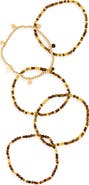 Panacea Set of 5 Beaded Stretch Bracelets