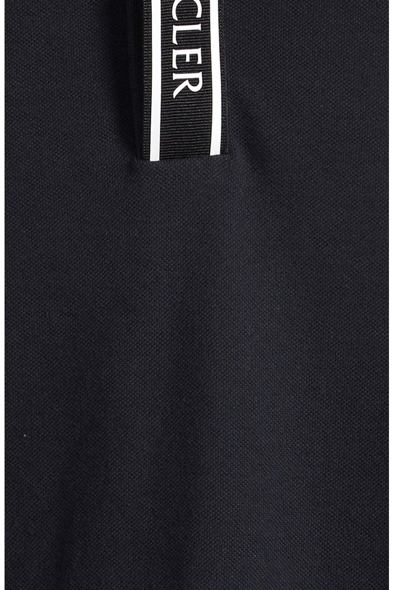 Kids' Logo Placket Cotton Piqué Polo, Alternate, color, BLACK