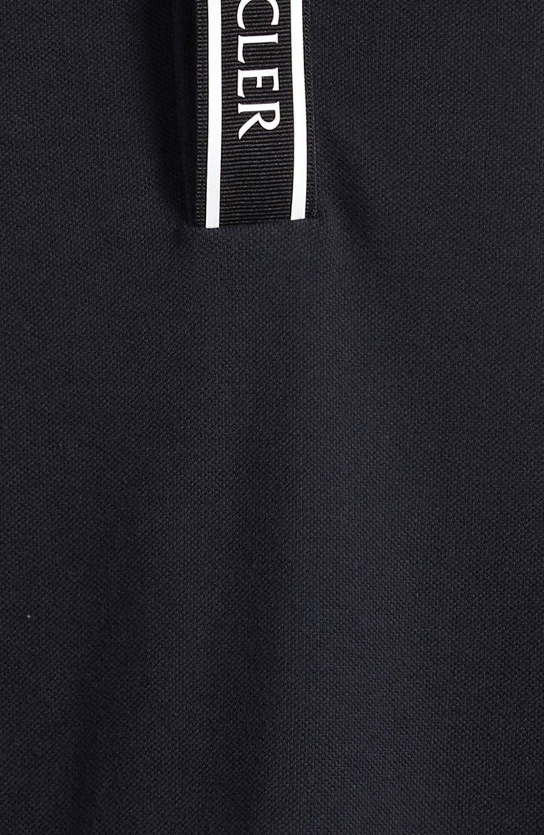 Moncler Kids' Logo Placket Cotton Piqué Polo, Alternate, color, Black
