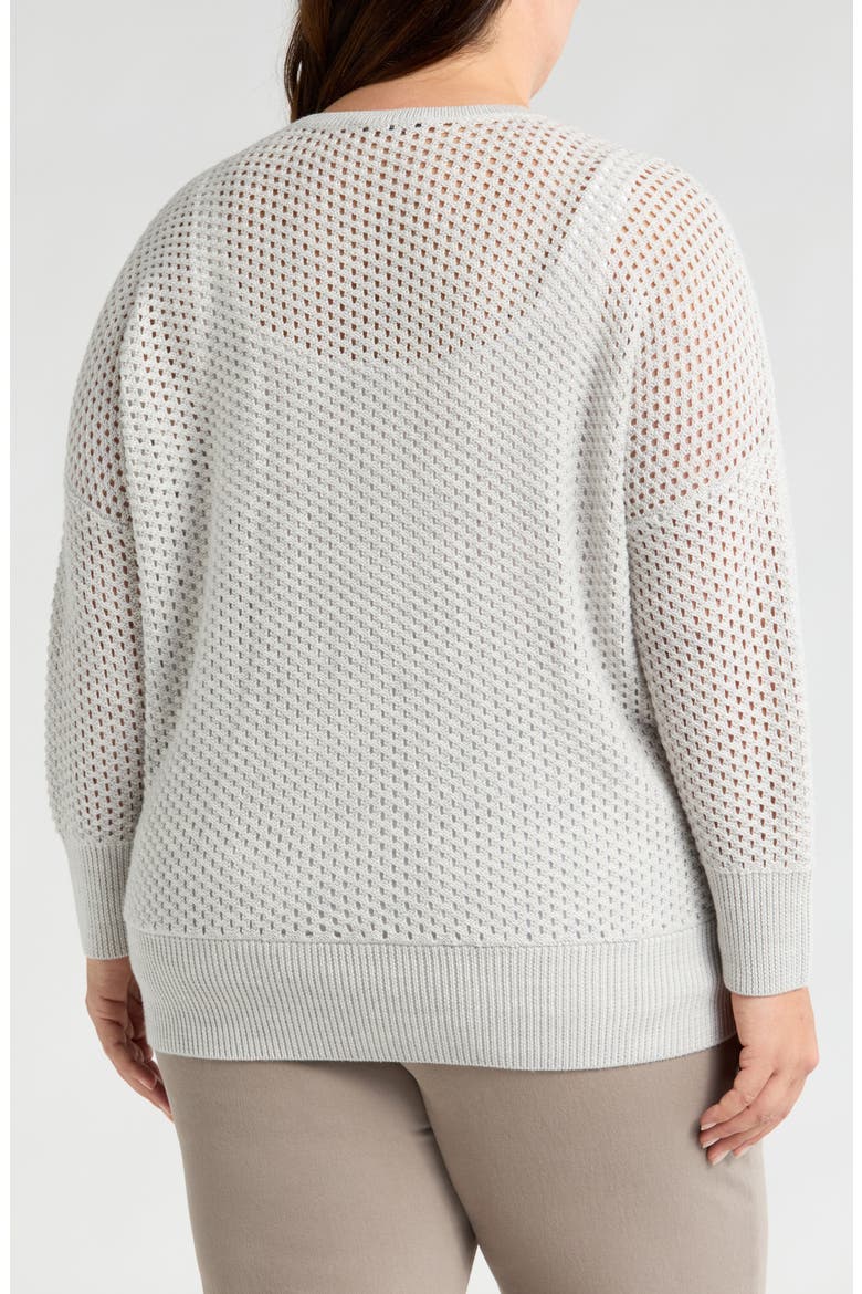 Open Stitch Wool Sweater, Alternate, color, SEA SALT