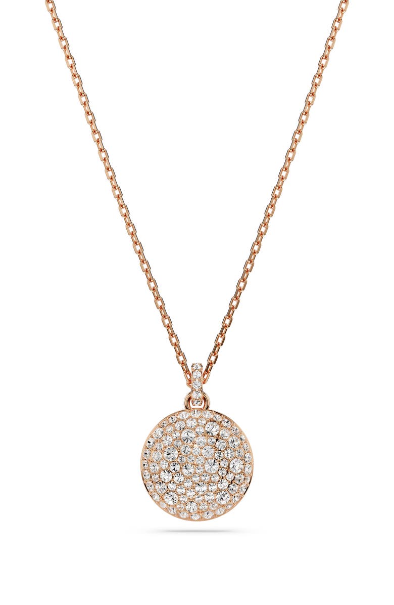 Swarovski Sublima Crystal Pendant Layered Necklace, Alternate, color, White/ Silver