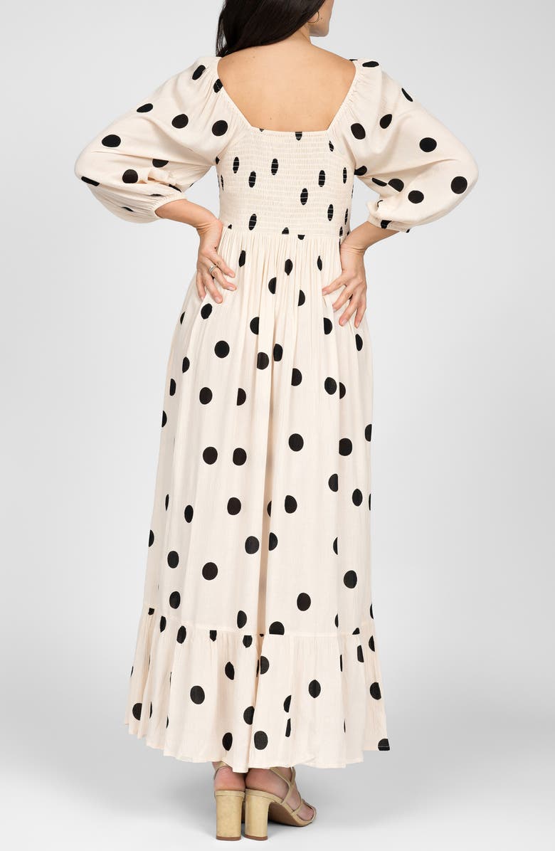 Seraphine Shirred Midi Maternity Dress, Alternate, color, 