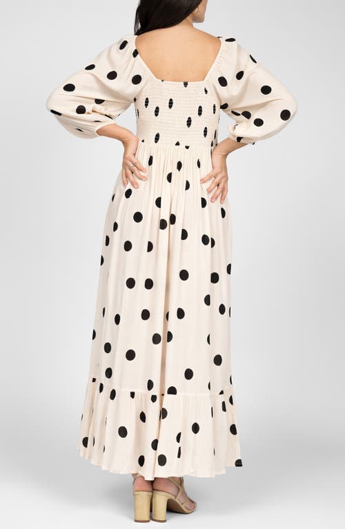 SERAPHINE SERAPHINE SHIRRED MIDI MATERNITY DRESS