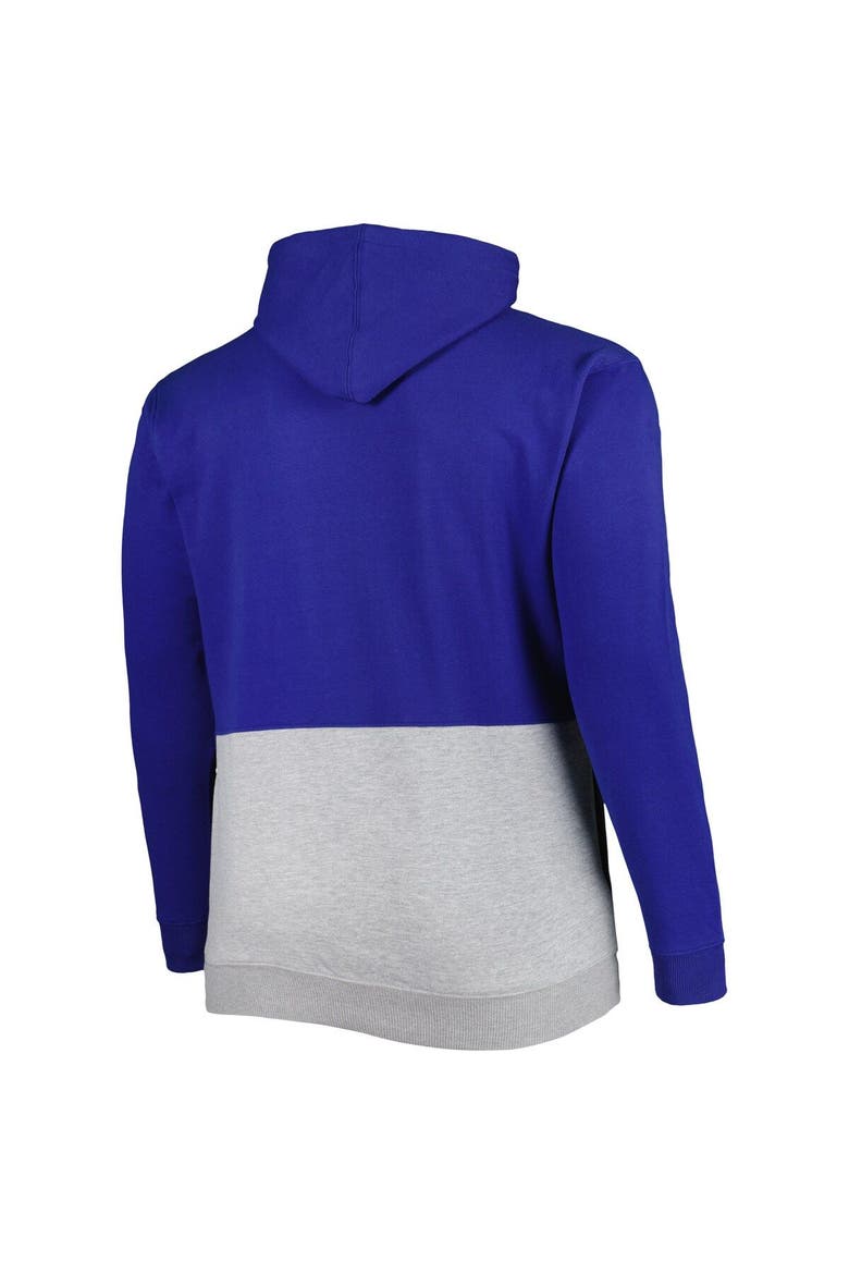 Men's Royal/White Toronto Blue Jays Big & Tall Fleece Half-Zip Hoodie, Alternate, color, Royal