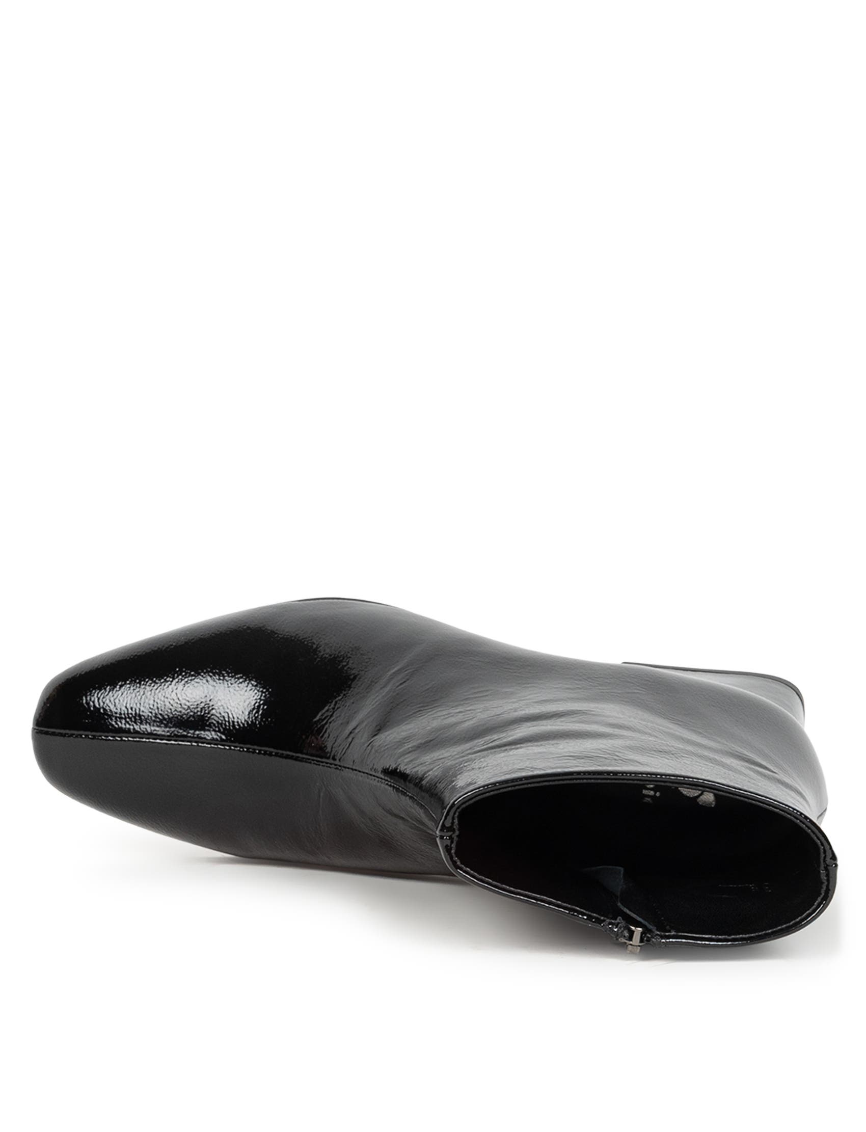 Eline Flat Ankle Boots, Alternate, color, Vinyl Black