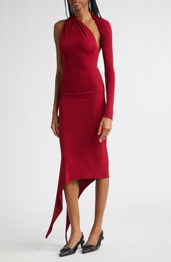 Courrèges Slash One-Shoulder Crepe Dress | Nordstrom