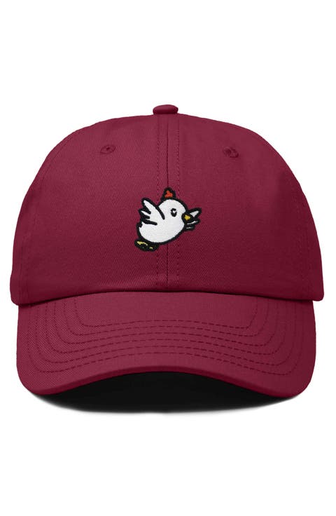 Chicken Embroidered Cotton Cap