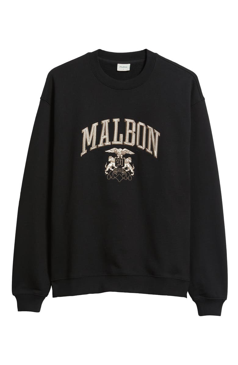 Malbon Golf Range Oxford Cotton Sweatshirt, Alternate, color, Black