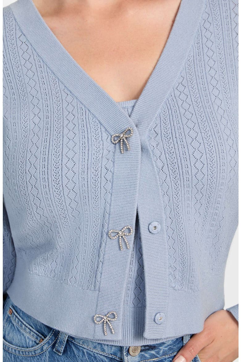 Lyla Pointelle Crop Cardigan, Alternate, color, NIMBUS BLUE