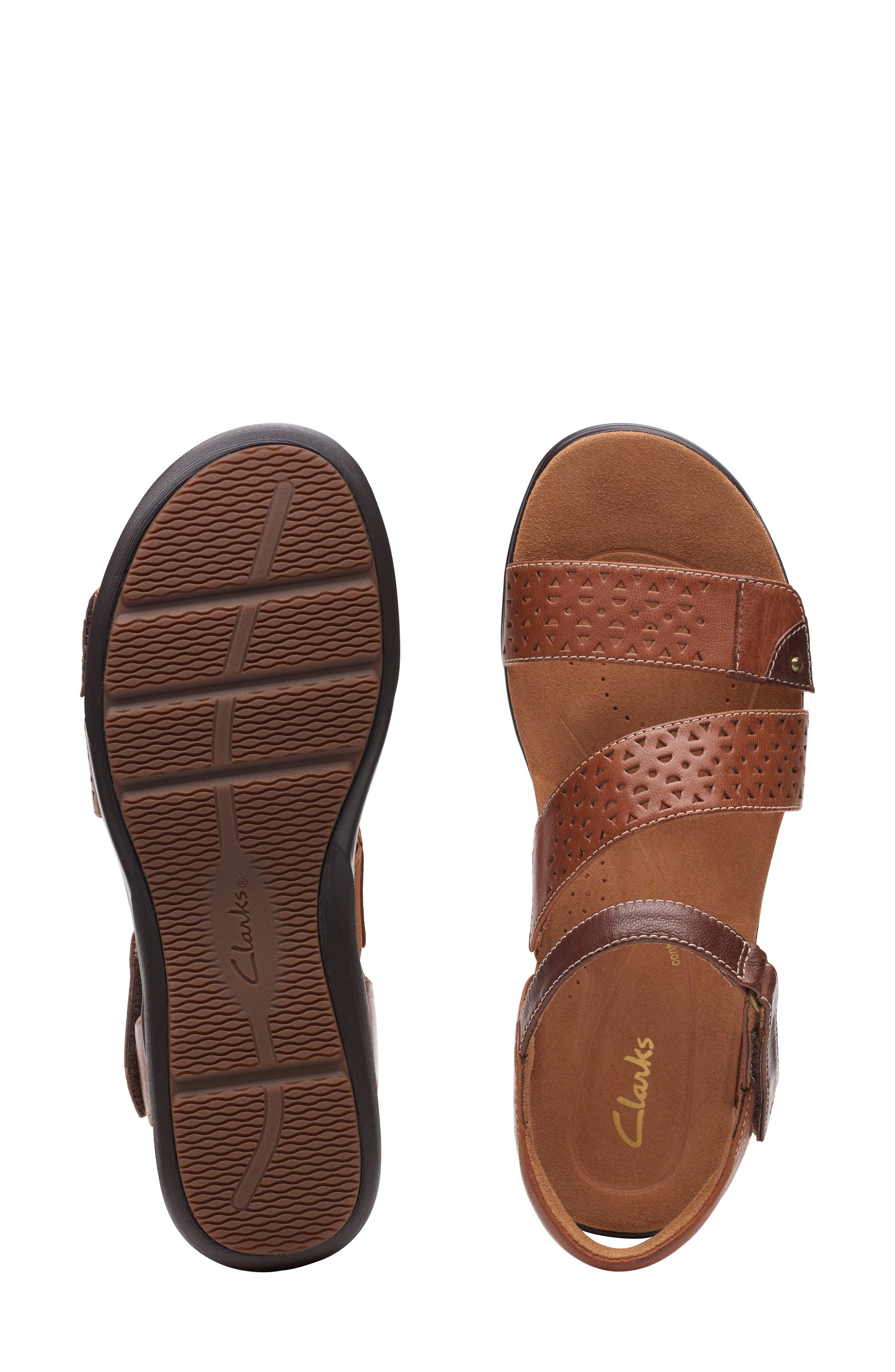 Clarks<sup
®</sup
 Kitly Way Sandal, Alternate, color, Tan Leather