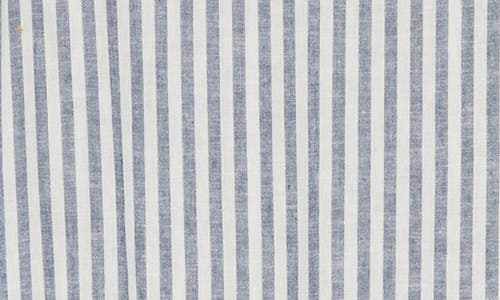 CASLON CASLON® STRIPE TIERED LINEN BLEND MIDI SKIRT 