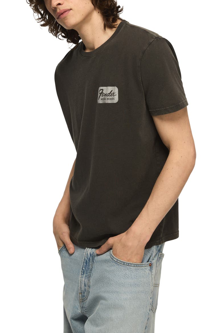 Fender Cotton Graphic T-Shirt, Alternate, color, RAVEN