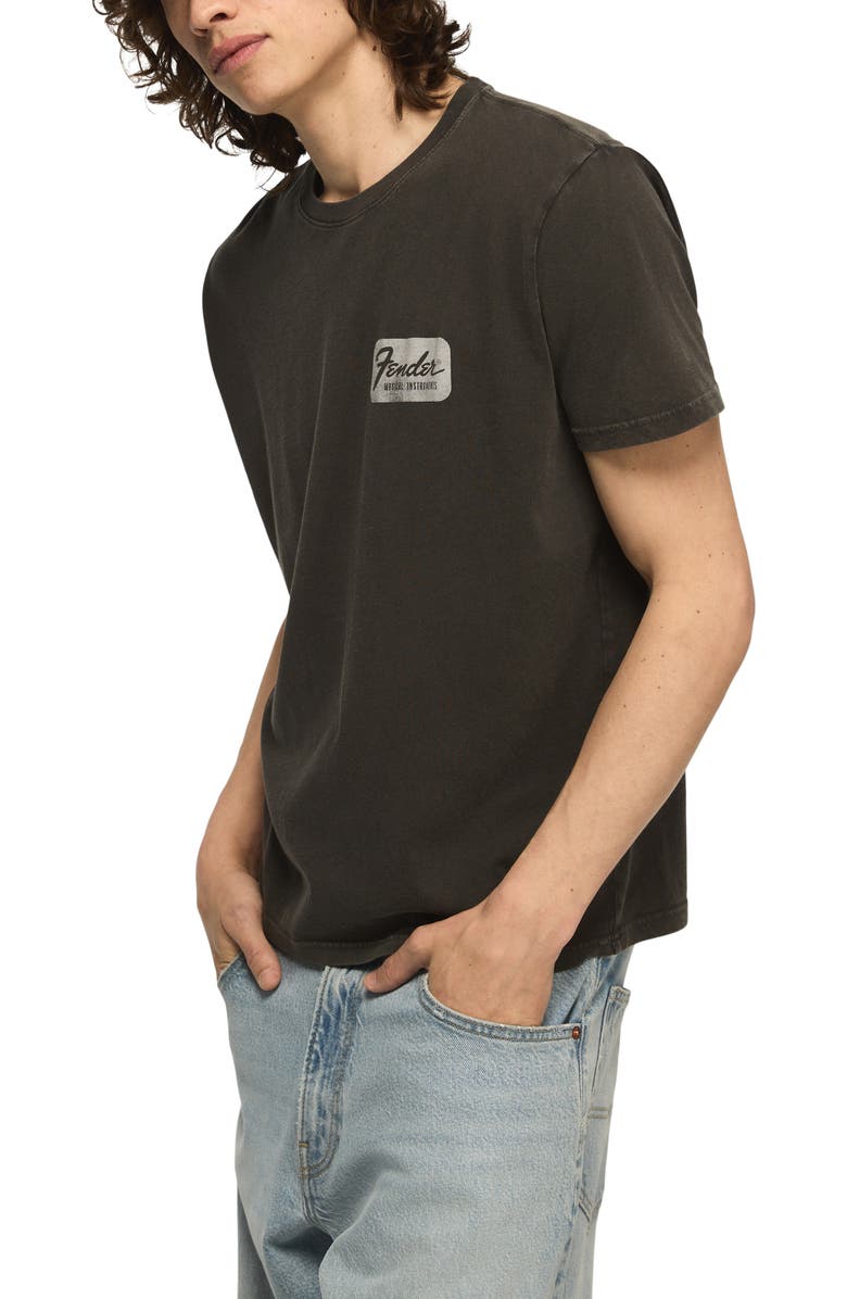 Lucky Brand Fender Cotton Graphic T-Shirt, Alternate, color, Raven