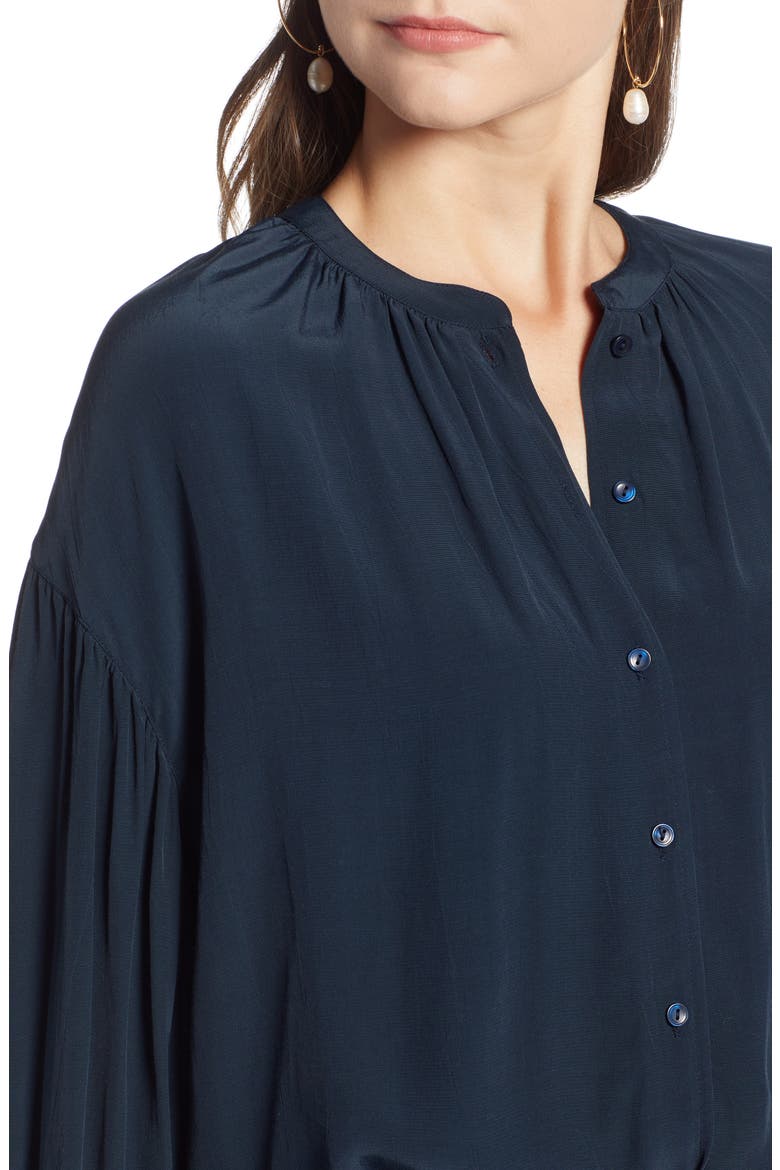 Easy Volume Top (Nordstrom Exclusive), Alternate, color, NAVY CARBON