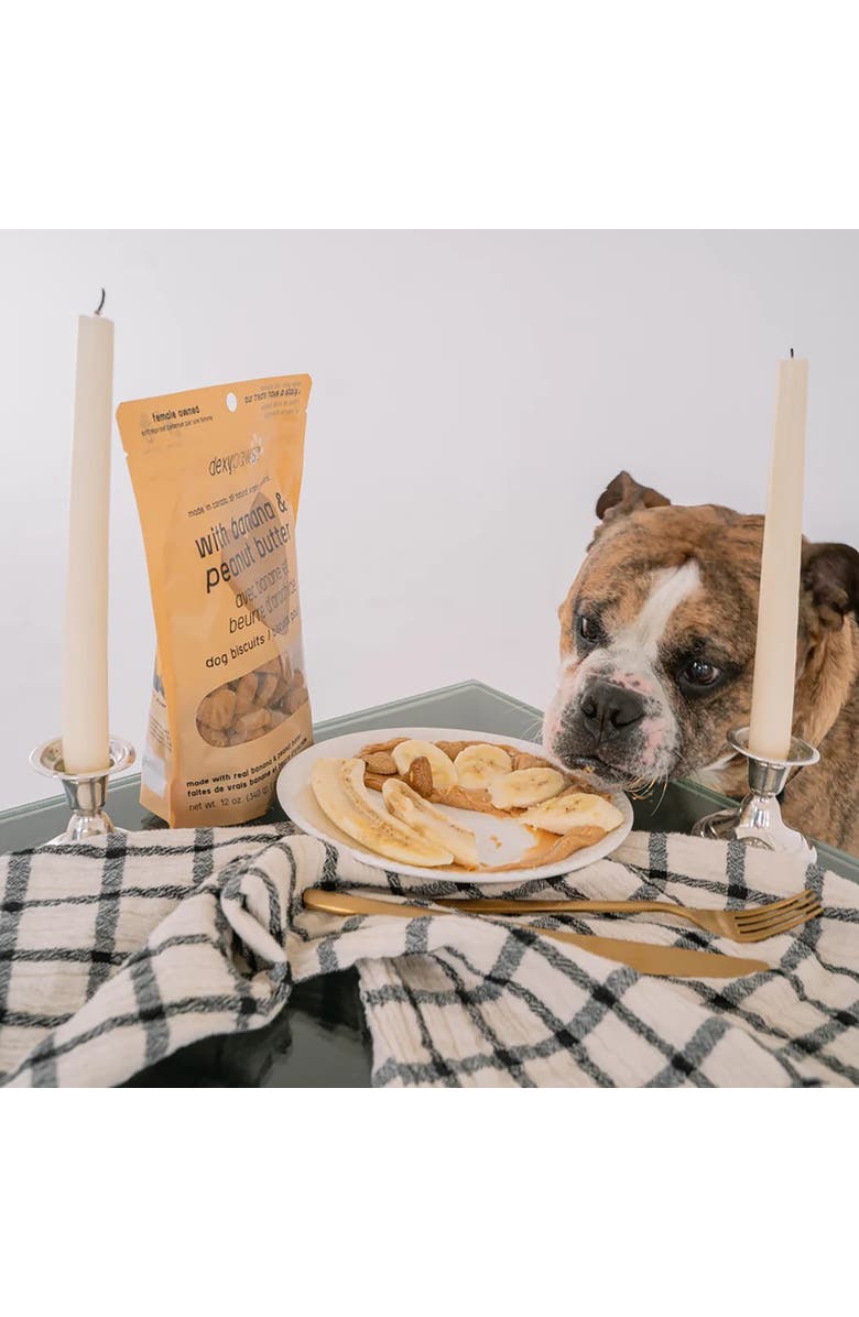 Dexypaws Banana, Oat & Peanut Butter Dog Biscuits 12oz, Alternate, color, Brown