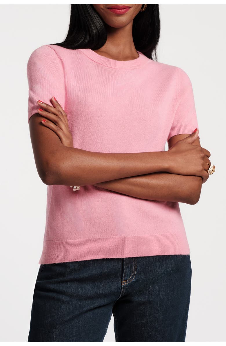 Frances Valentine Jo Knit T Wool/Cotton/Cashmere Blend, Alternate, color, Pink