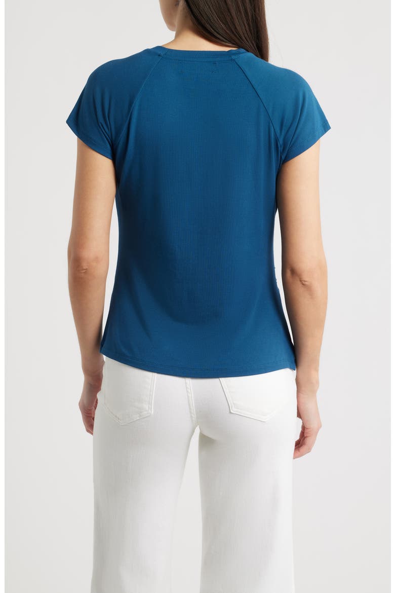 Draped Crewneck T-Shirt, Alternate, color, BLUE OPAL
