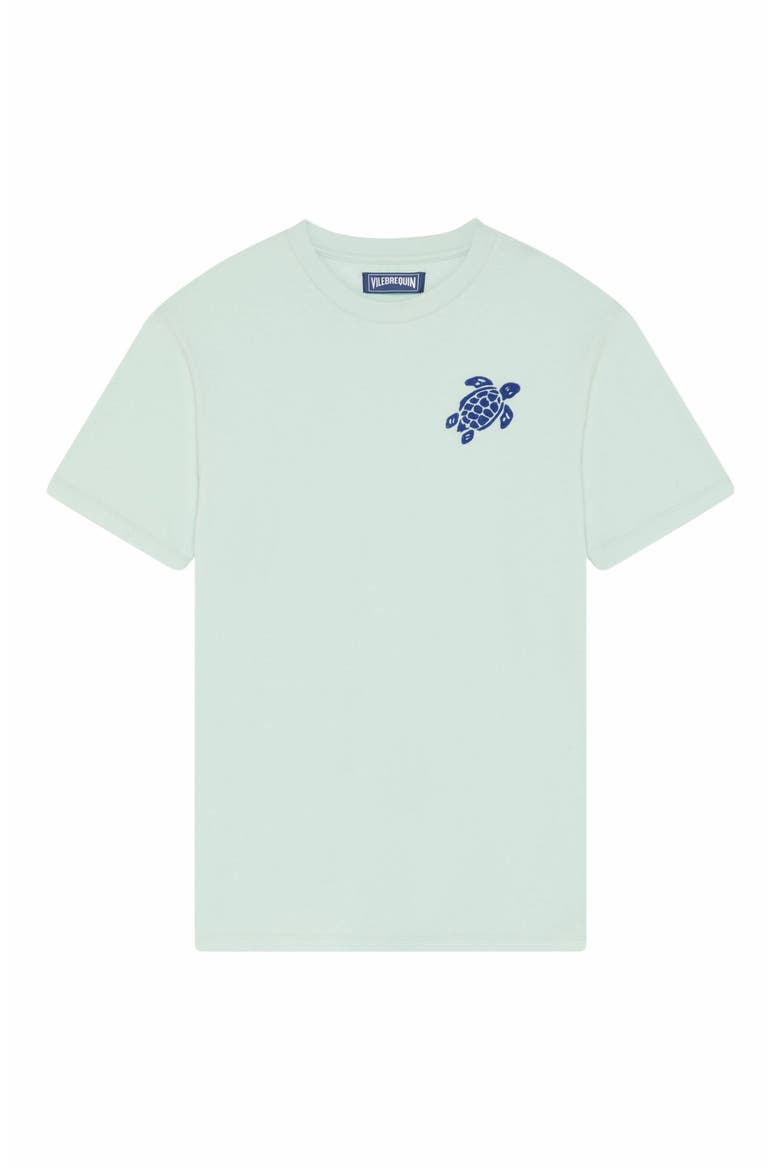 Men's Embroidered Turtle Cotton T-Shirt, Alternate, color, PACIFIC