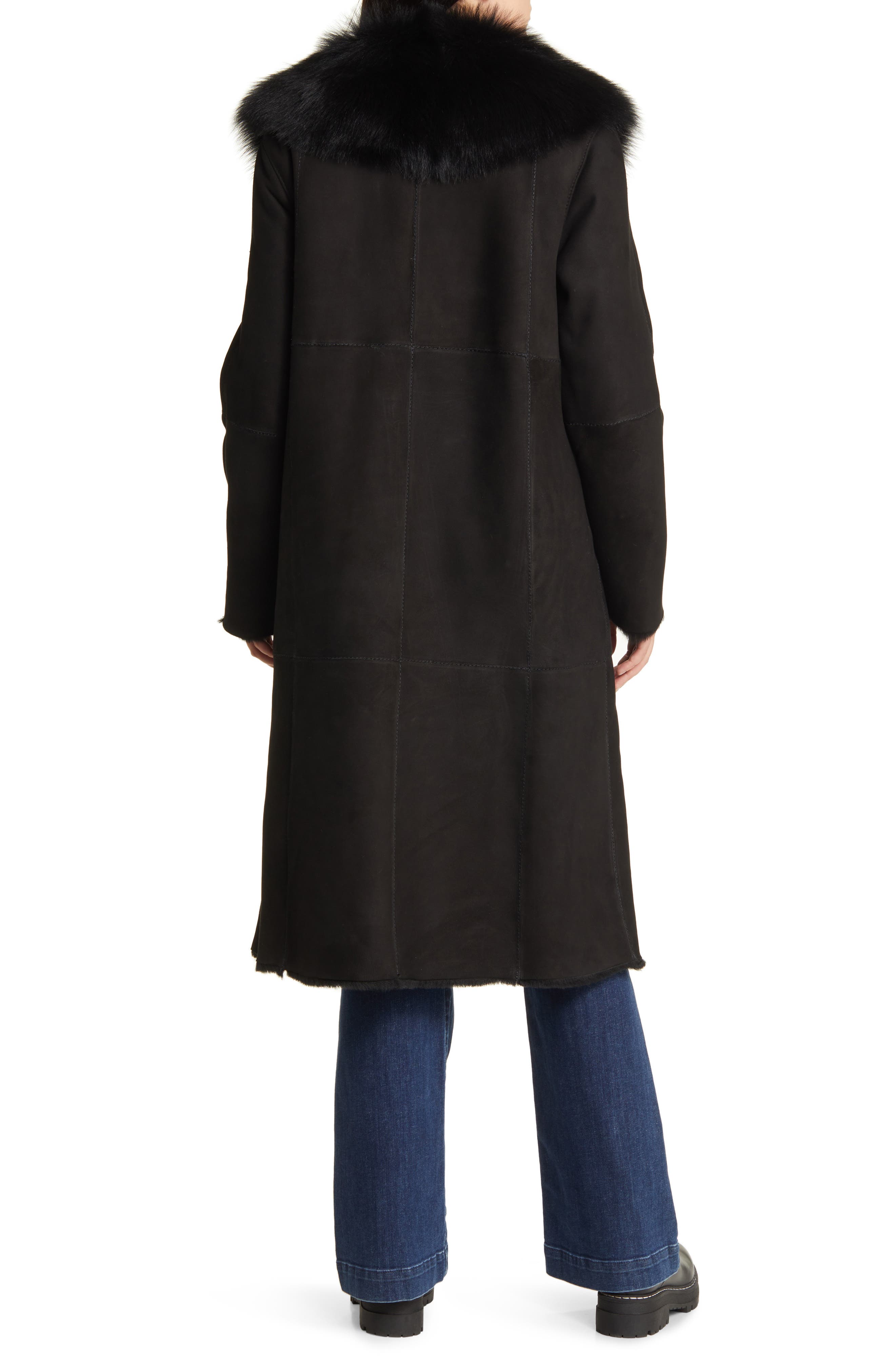 Libra Longline Genuine Shearling Coat - image 2