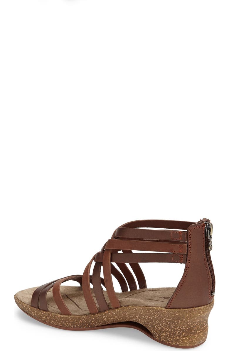 Ahnu 'Trolley' Leather Wedge Sandal, Alternate, color,
