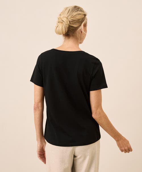Pact Organic Cotton Softspun Scoop Neck Tee In Black