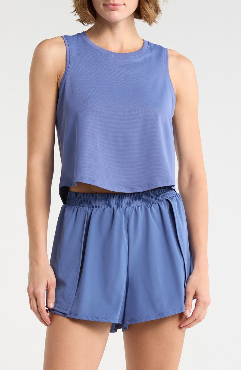MARIKA Mabel Crop Tank, Main, color, Gray Blue