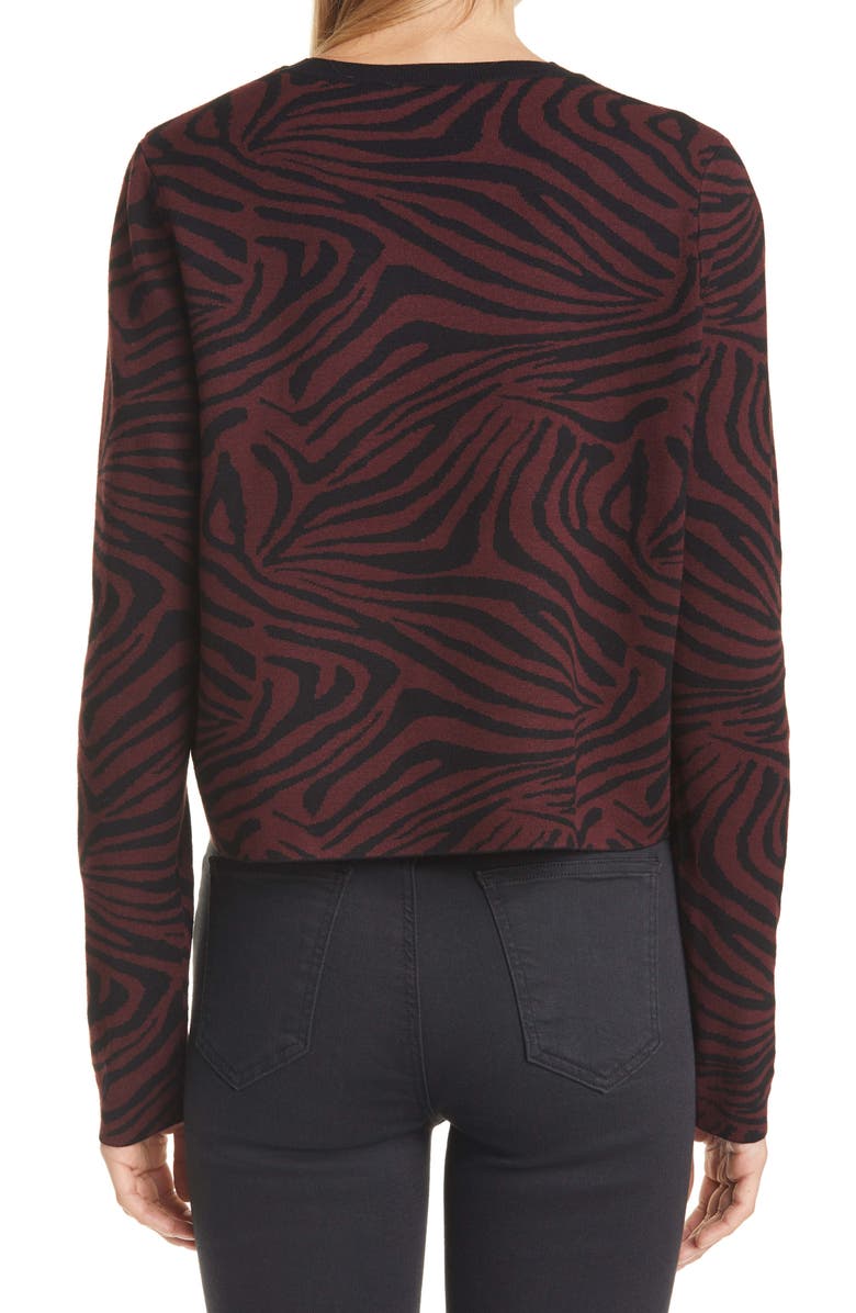 Ted Baker London Zebra Jacquard Sweater, Alternate, color,