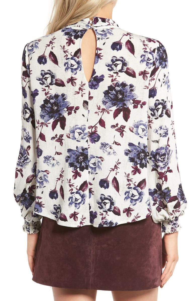 ASTR the Label ASTR Tie Neck Blouse, Alternate, color, 