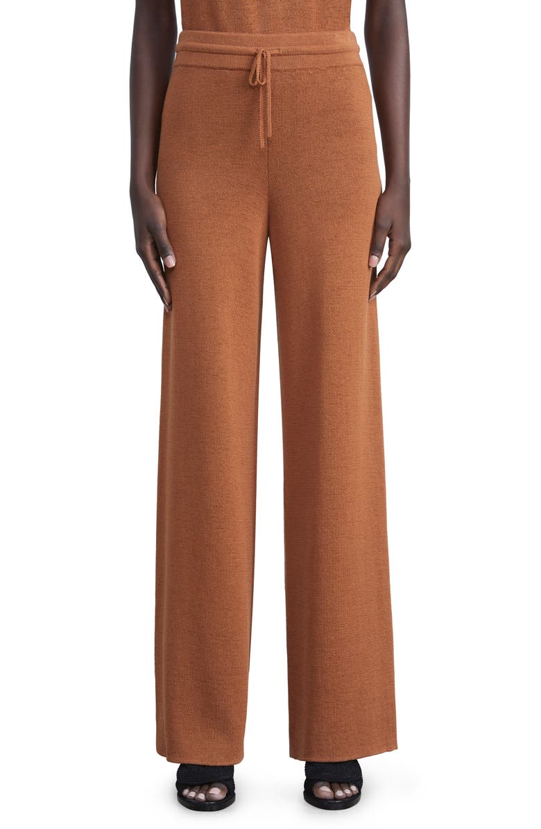 Lafayette 148 New York Double Knit Drawstring Pants, Main, color, 