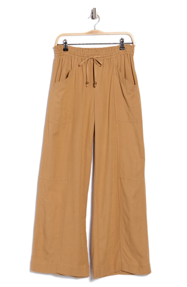 Democracy Ultra Skyrise Paperbag Pants, Main, color, Caramel Latte